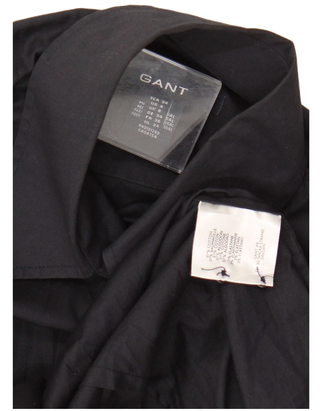 Gant Damenhemd UK 8 Small Marineblaue Baumwolle