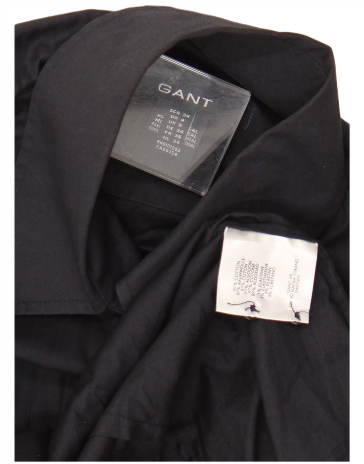 Gant Damenhemd UK 8 Small Marineblaue Baumwolle