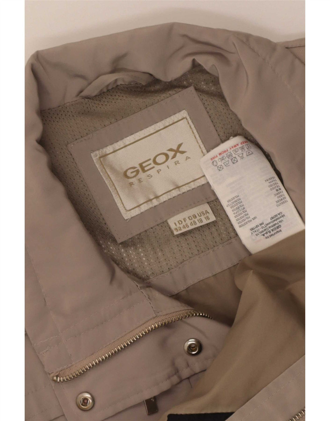 Geox Damen Respira Mantel IT 48 XL Beige Polyester