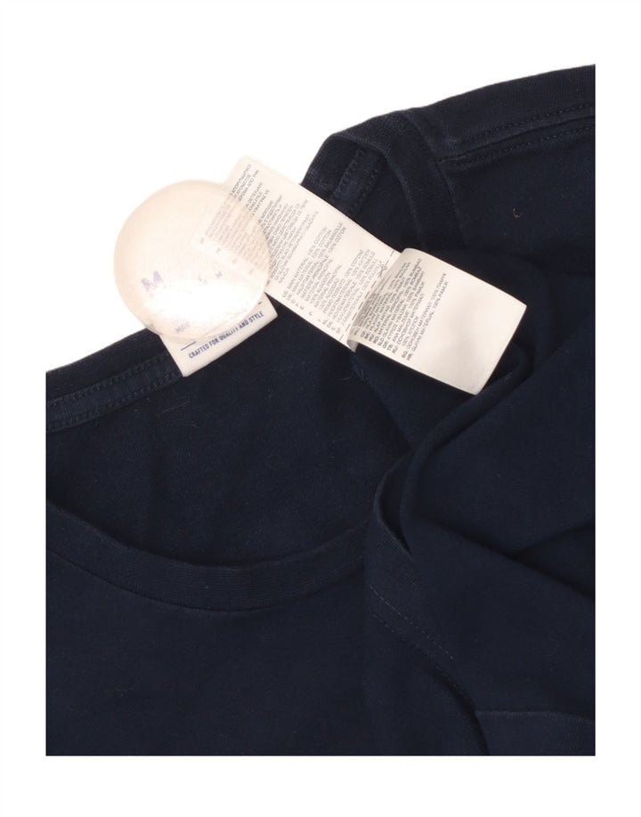 Reebok Herren Grafik-T-Shirt-Oberteil aus Baumwolle in mittlerem Marineblau