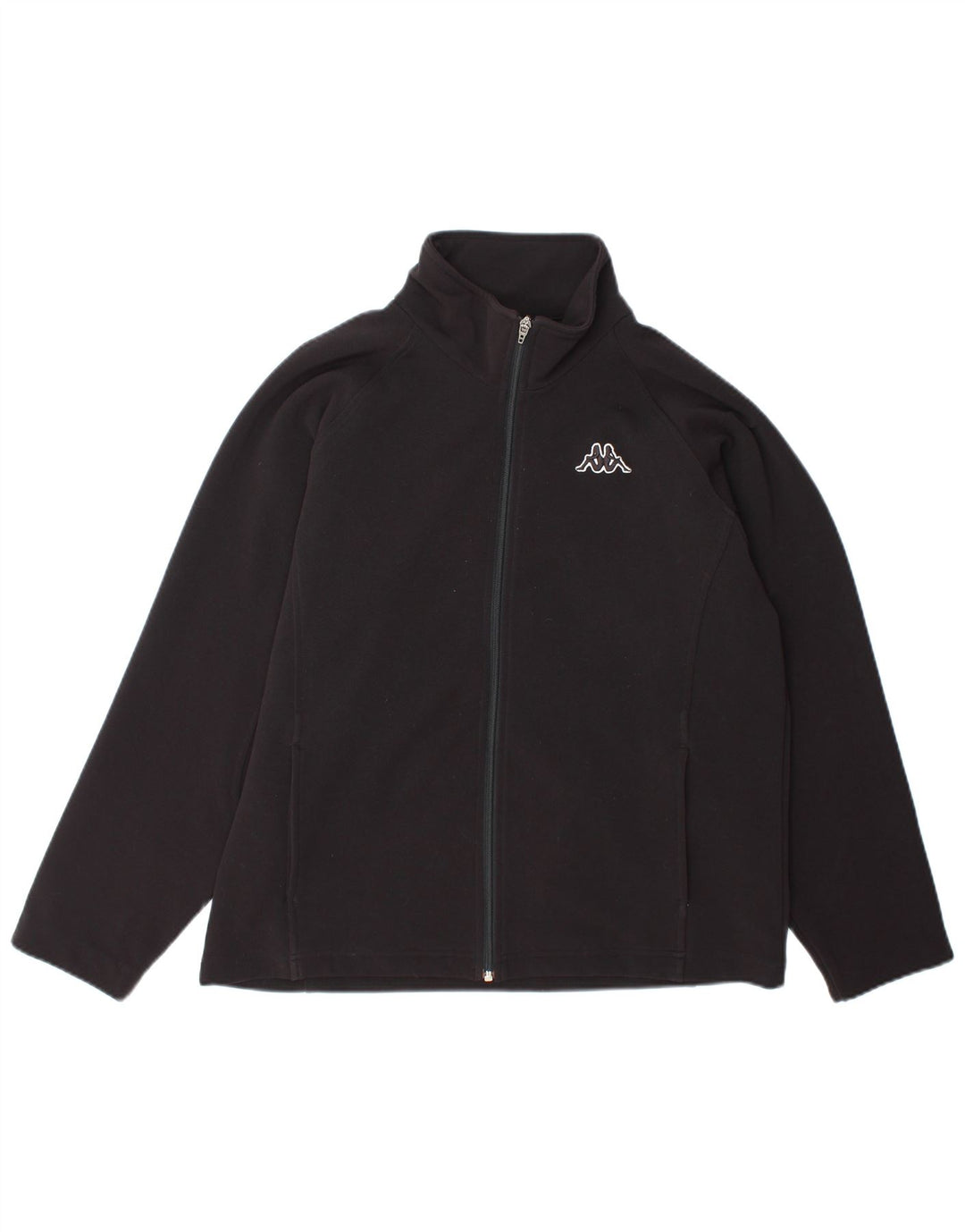Kappa Damen-Trainingsanzug-Top-Jacke UK 18 XL Schwarz Polyester