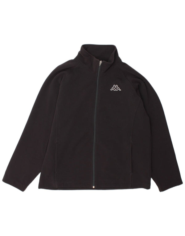Kappa Damen-Trainingsanzug-Top-Jacke UK 18 XL Schwarz Polyester