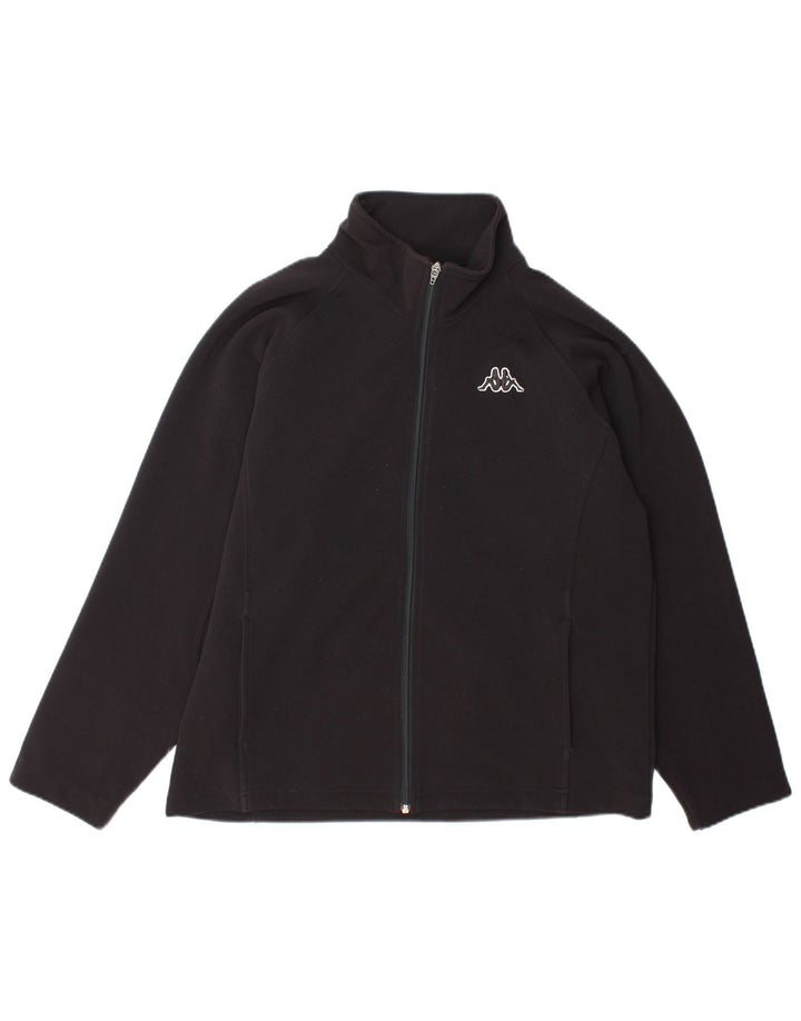 Kappa Damen-Trainingsanzug-Top-Jacke UK 18 XL Schwarz Polyester