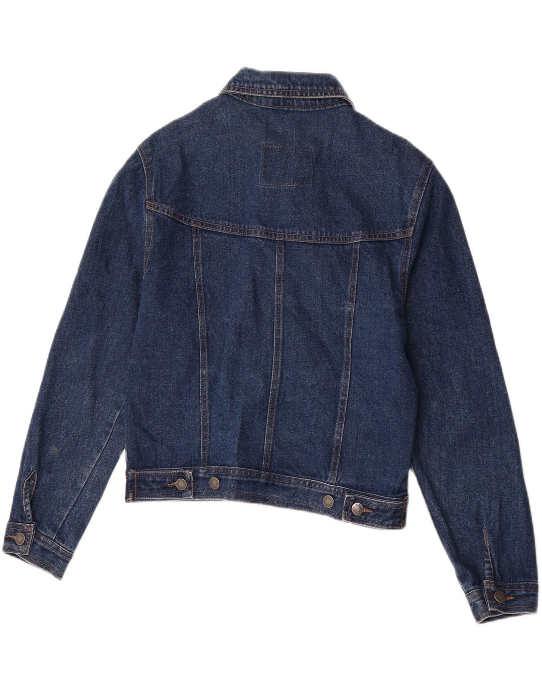 Vintage Damen Crop Jeansjacke UK 14 Mittelblaue Baumwolle