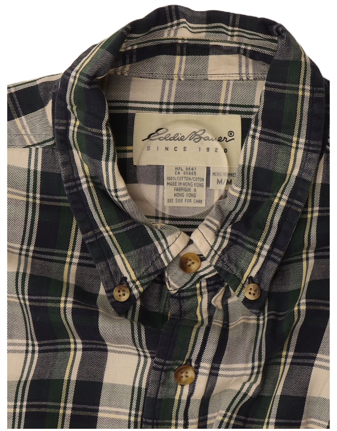 Eddie Bauer Herren-Flanellhemd, mittelgroß, marineblau, kariert, Baumwolle