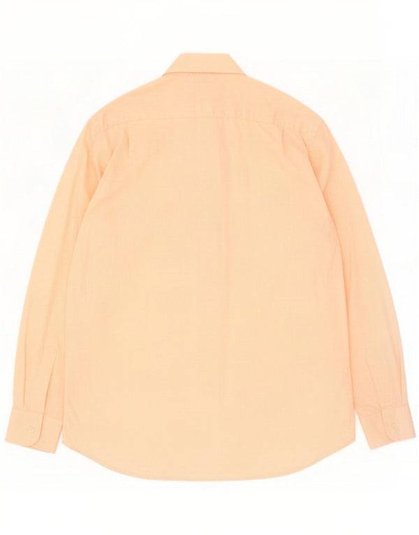 Valentino Herrenhemd Größe 40 15 3/4 Large Orange Baumwolle