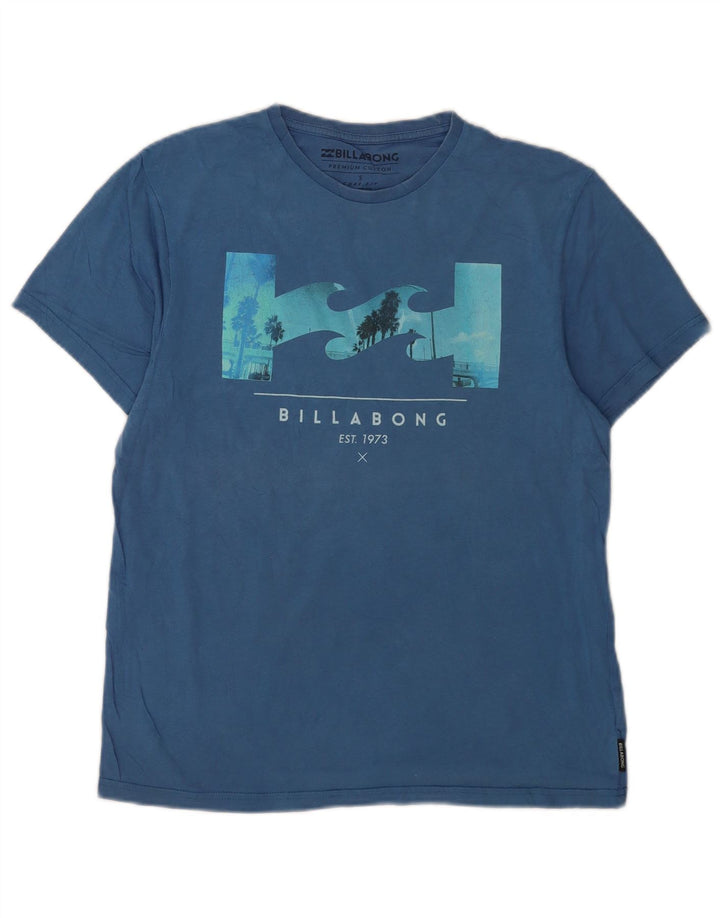 Billabong Herren-T-Shirt mit Grafik, Größe S, Blau, Baumwolle