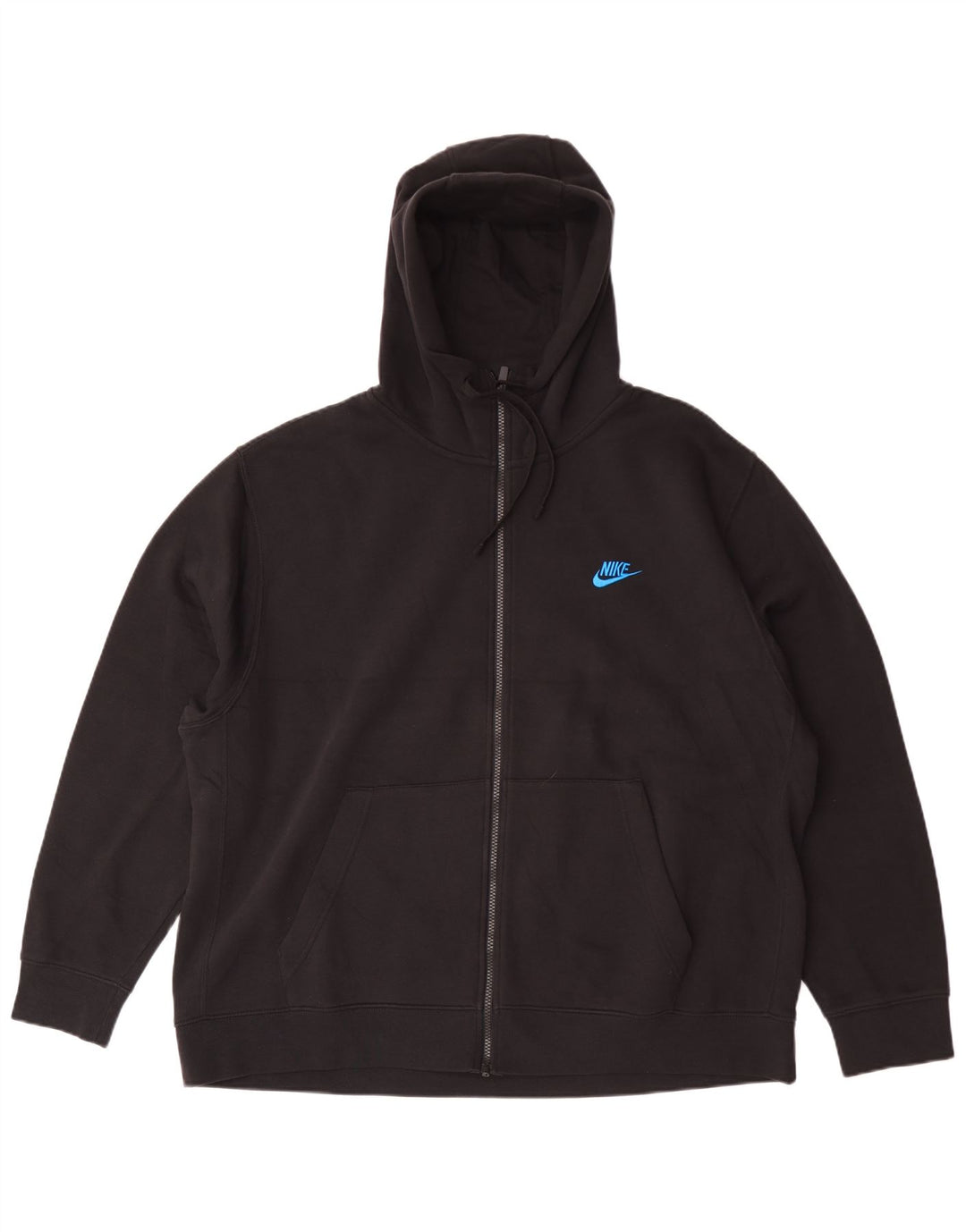 Nike Herren-Kapuzenpullover mit Reißverschluss, 2XL, schwarze Baumwolle