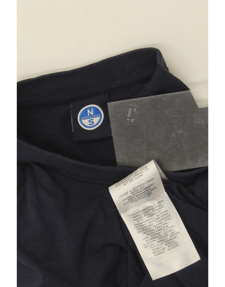 North Sails Herren T-Shirt Top Small Marineblau Baumwolle