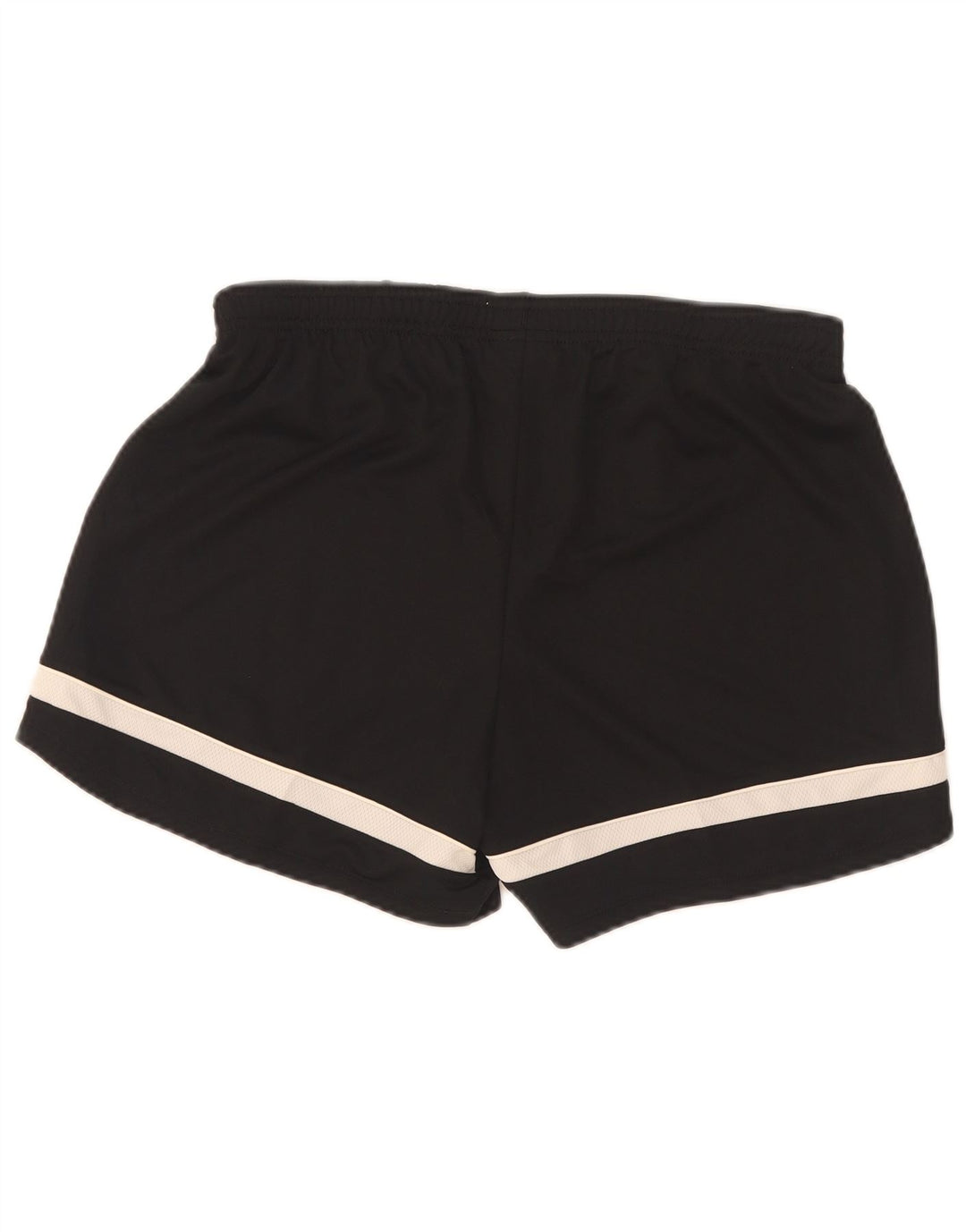 Nike Damen Dri Fit Sport Shorts UK 12 Mittelschwarzes Colourblock-Polyester