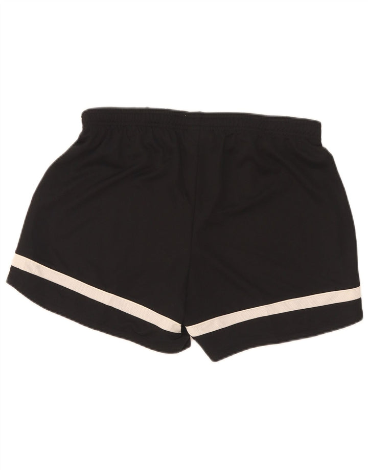 Nike Damen Dri Fit Sport Shorts UK 12 Mittelschwarzes Colourblock-Polyester