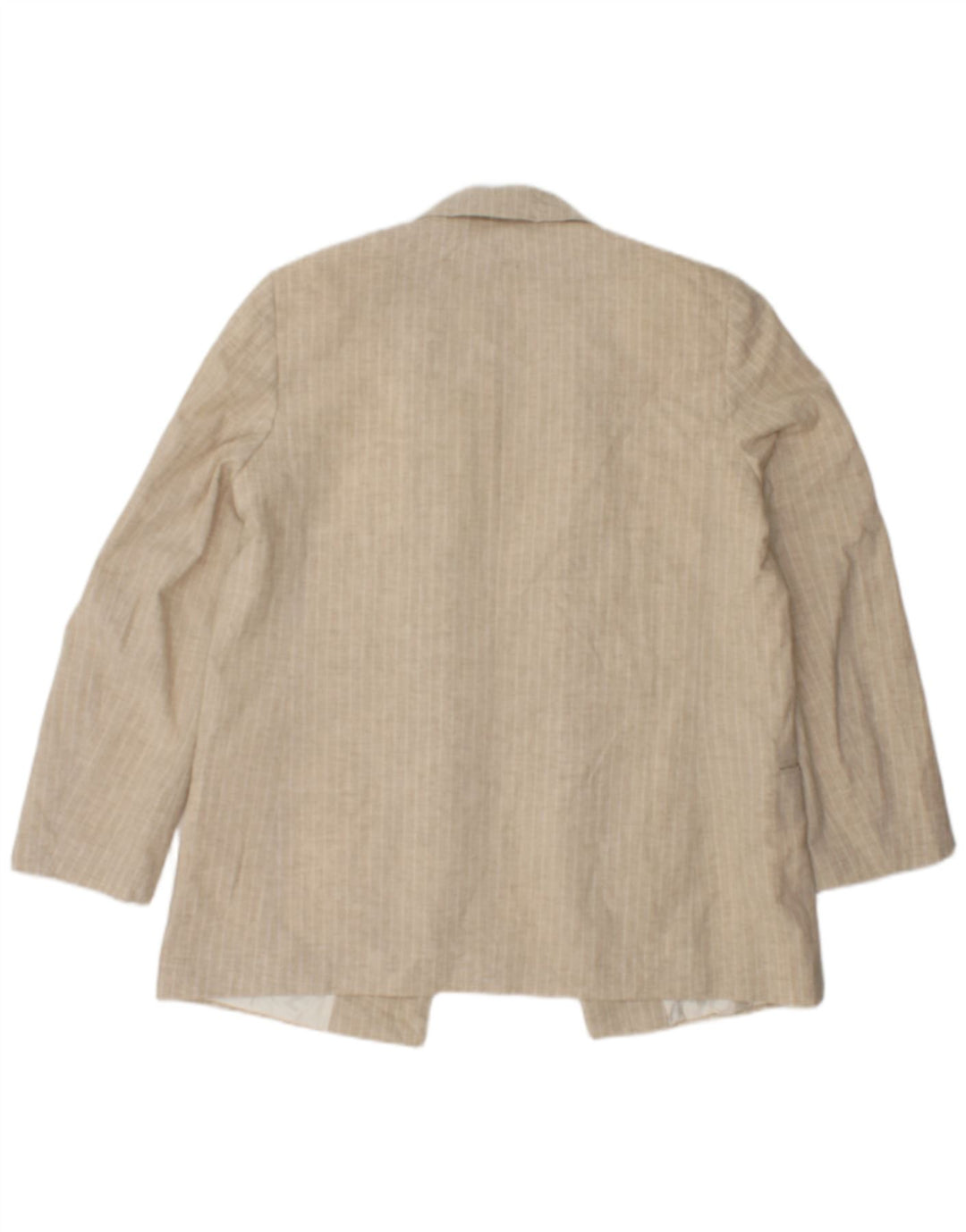 Offene Blazer-Jacke für Damen von Zara, UK 16, groß, beige gestreift