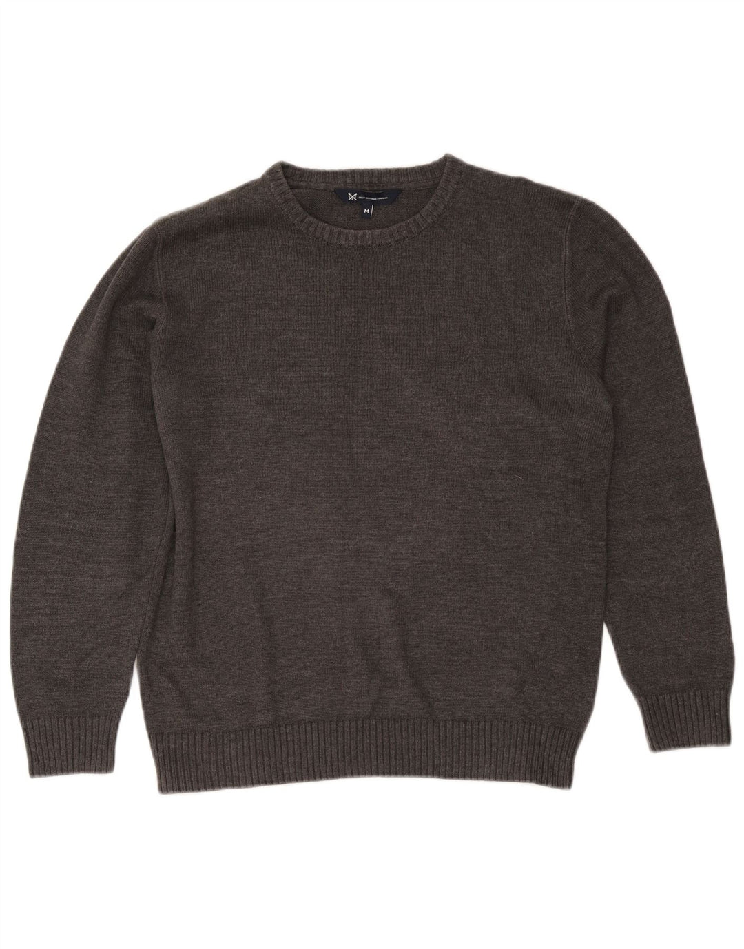 Crew Clothing Herren-Pullover aus mittelgrauer Baumwolle