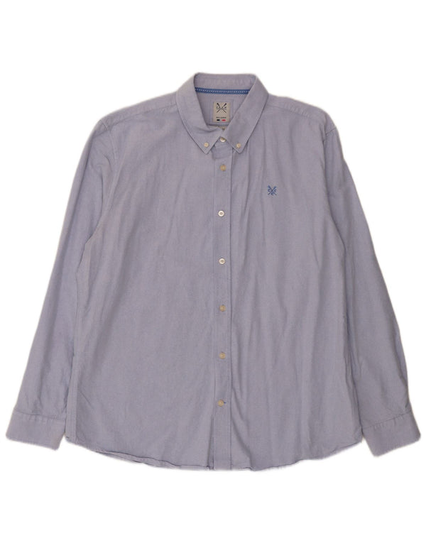 Crew Clothing Herren Slim Fit Hemd 2XL Blau Baumwolle