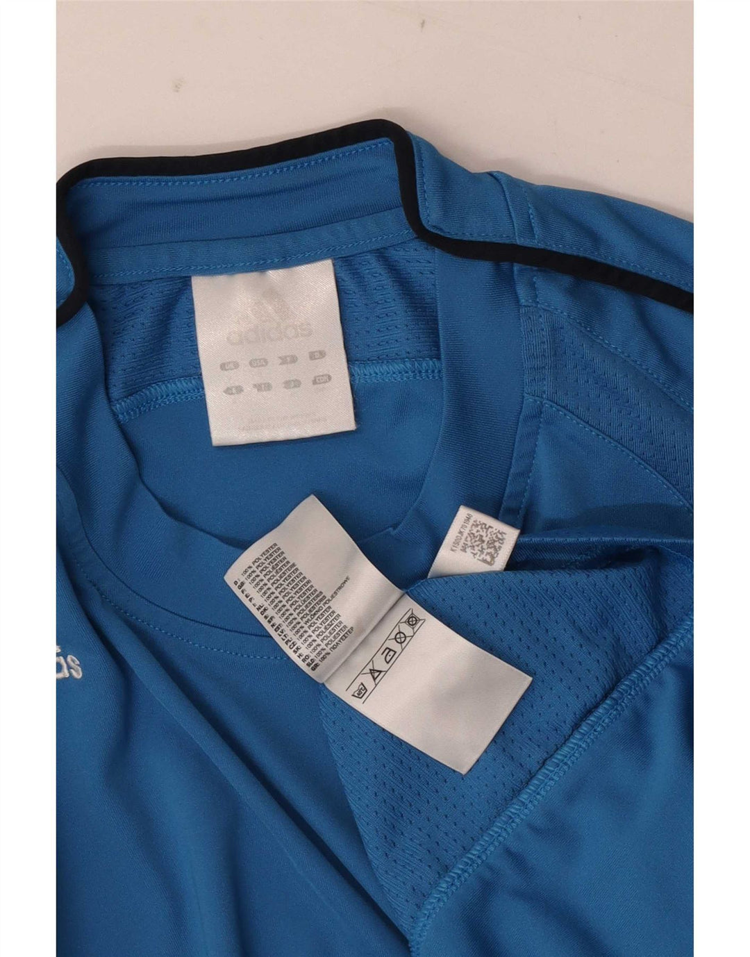 Adidas Herren T-Shirt Top Small Blau Colourblock Polyester