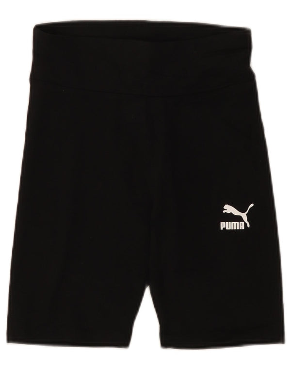 PUMA Damen Sportshorts UK 4 XS Schwarz Baumwolle
