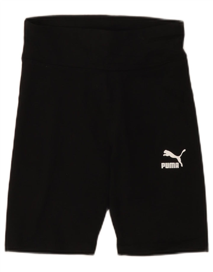 PUMA Damen Sportshorts UK 4 XS Schwarz Baumwolle