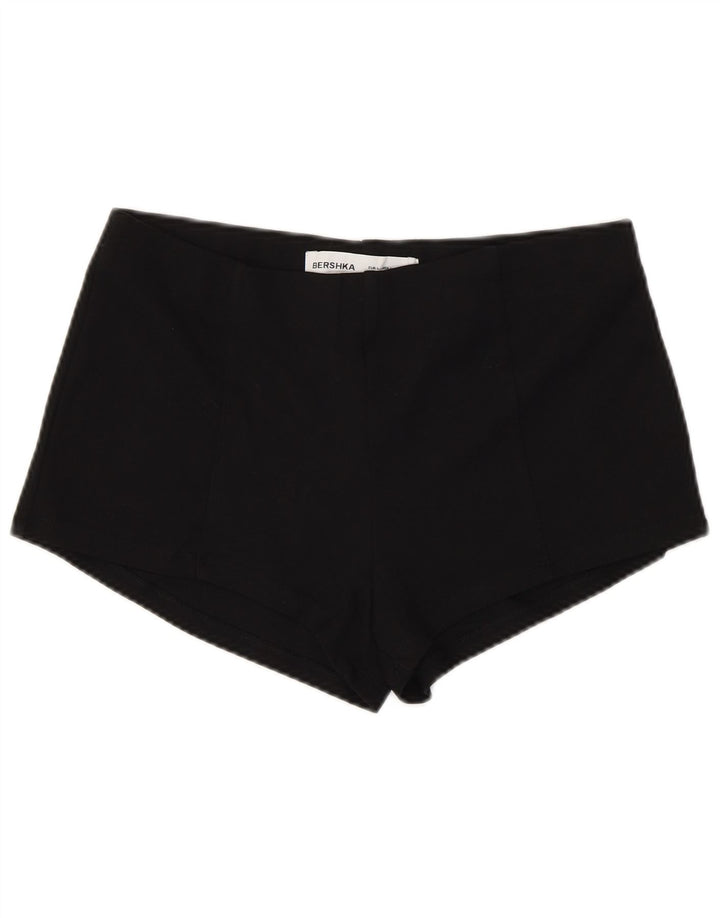Bershka Damen Hotpants Large W32 Schwarze Viskose