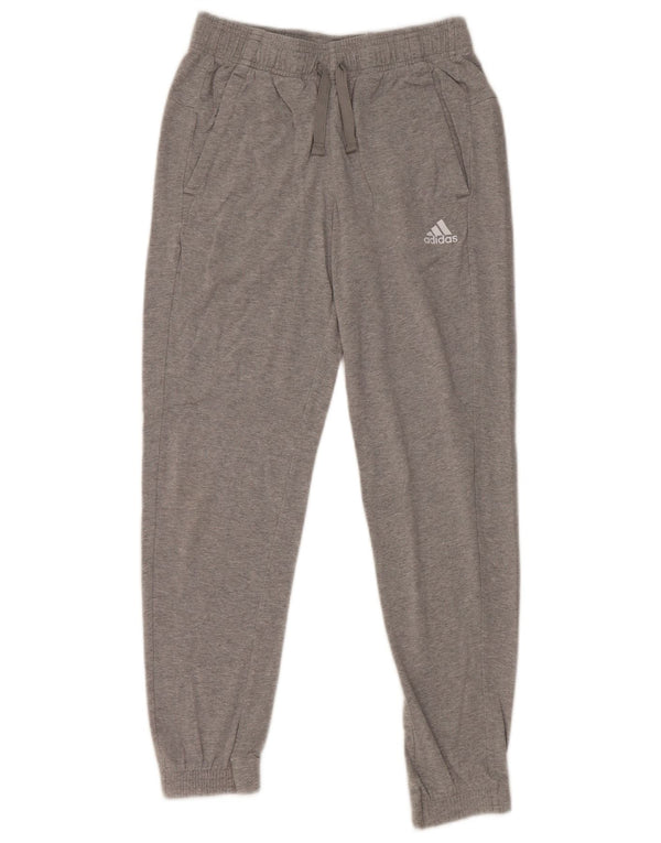 Adidas Jungen-Trainingshose, Jogginghose, 11–12 Jahre, grau gefleckte Baumwolle
