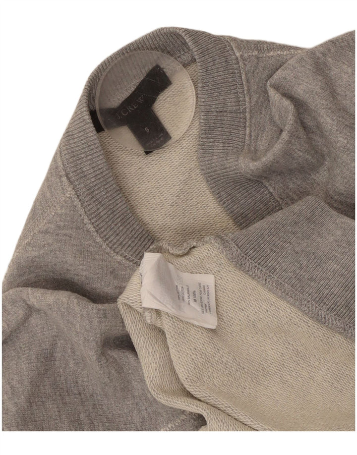 J. CREW Grafik-Sweatshirtpullover für Damen, UK 10, Größe S, Grau, Baumwolle