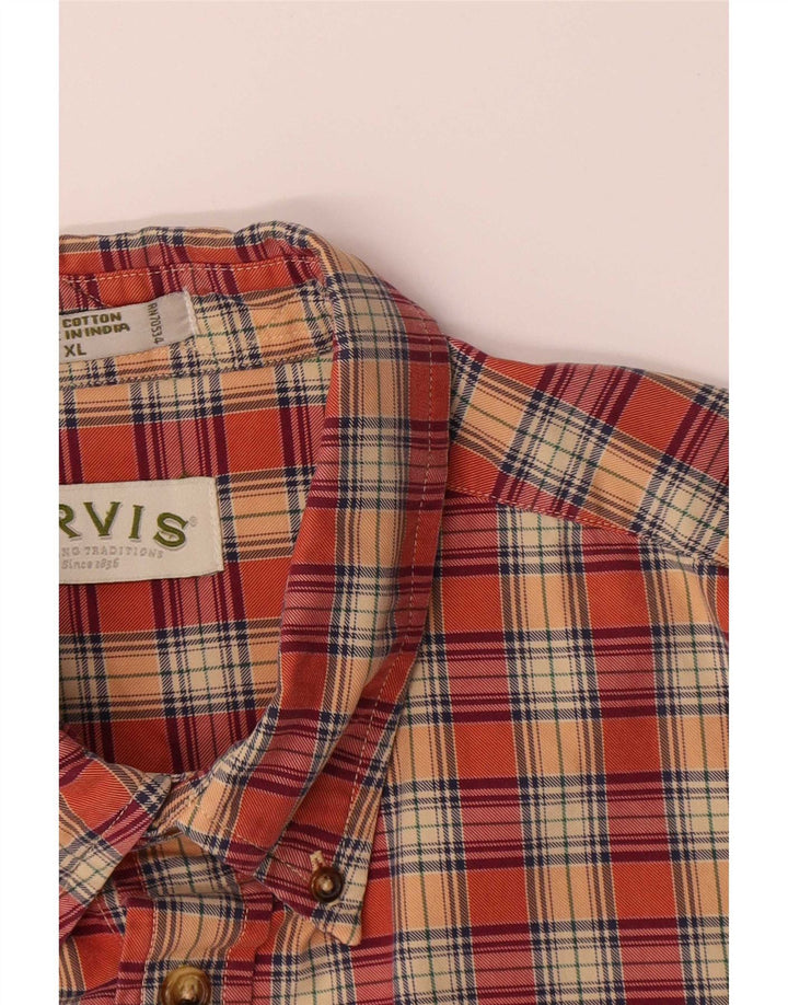Orvis Herren-Flanellhemd XL, rot kariert, Baumwolle