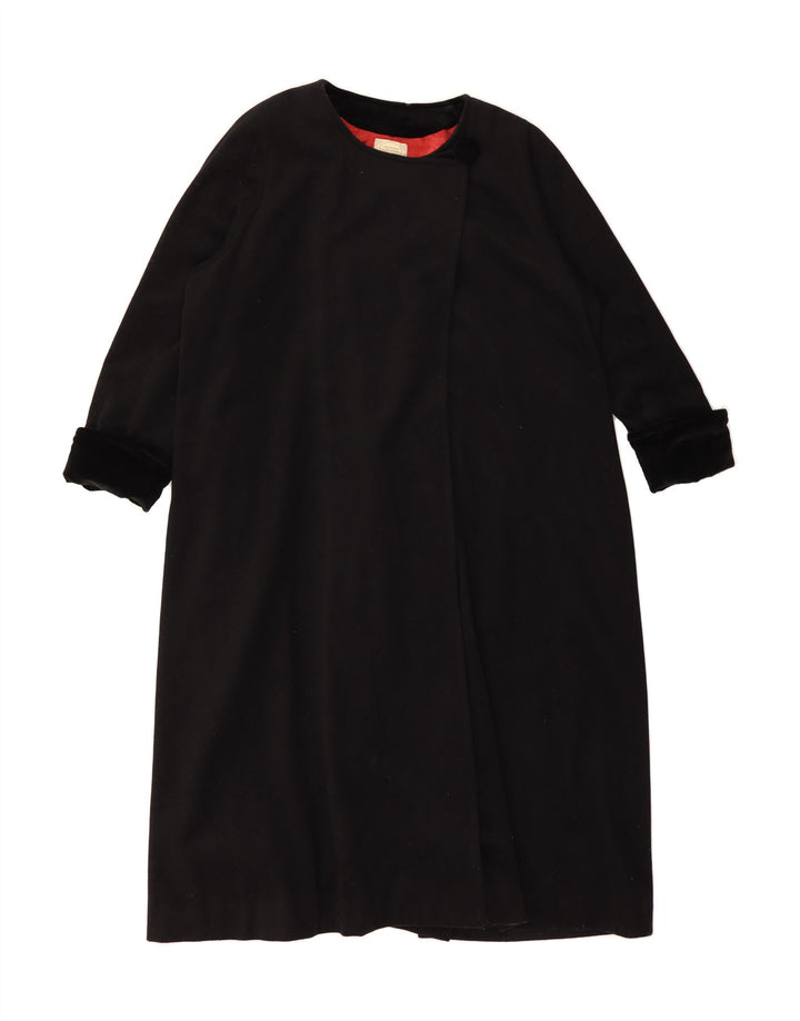 VINTAGE Womens Overcoat UK 20 2XL Black Vintage Vintage and Second-Hand Vintage from Messina Hembry 