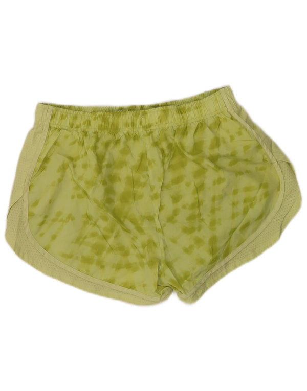 Nike Womens Dri Fit Sport Shorts UK 14 Large Green Tie Dye