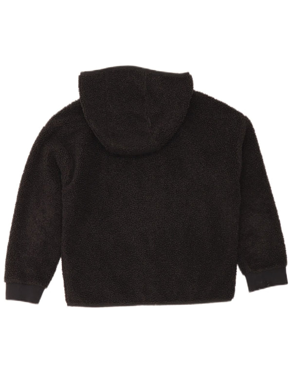 Nike Kapuzen-Fleecejacke für Jungen, 10–11 Jahre, mittelgroßes schwarzes Polyester
