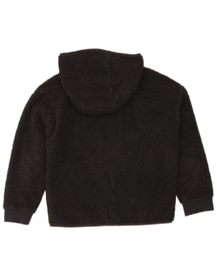 Nike Kapuzen-Fleecejacke für Jungen, 10–11 Jahre, mittelgroßes schwarzes Polyester