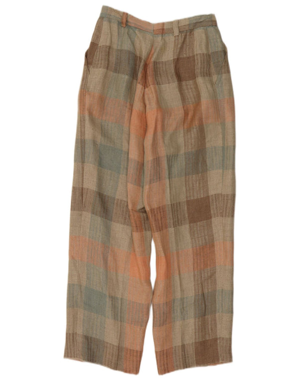 Vintage Damen Chinohose mit Pegged, W26, L26, mehrfarbiges Gingham