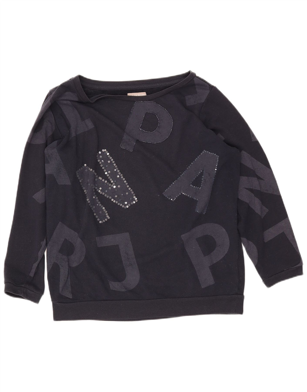 NAPAPIJRI Damen Grafik-Sweatshirt-Pullover UK 14 Large Marineblau