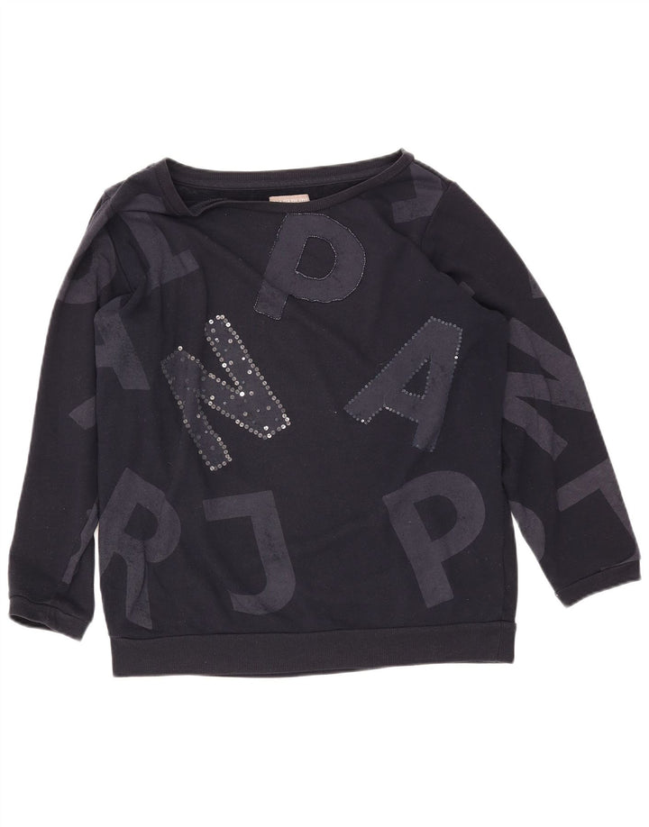 NAPAPIJRI Damen Grafik-Sweatshirt-Pullover UK 14 Large Marineblau