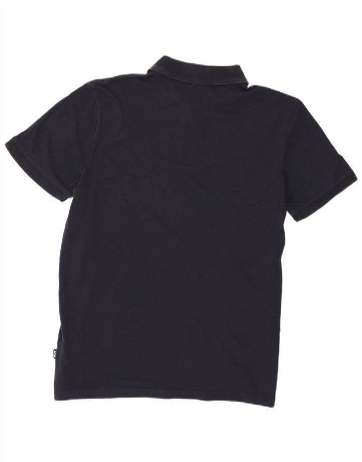 Hugo Boss Herren-Poloshirt, mittelmarineblaue Baumwolle