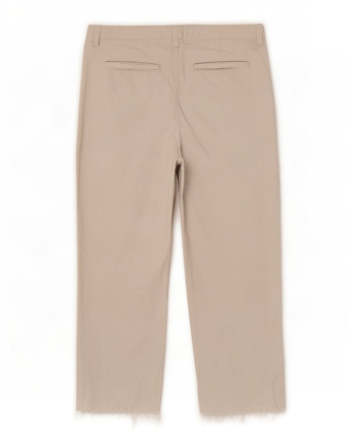 Zara Damen Caprihose EU 40 Medium W30 L21 Beige