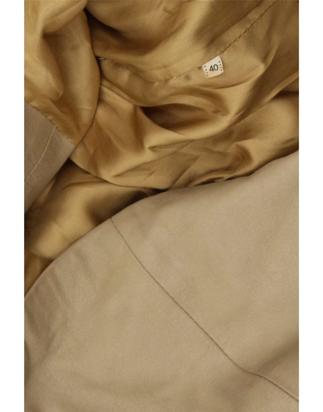 Vintage Damen Lederjacke EU 40 Medium Beige