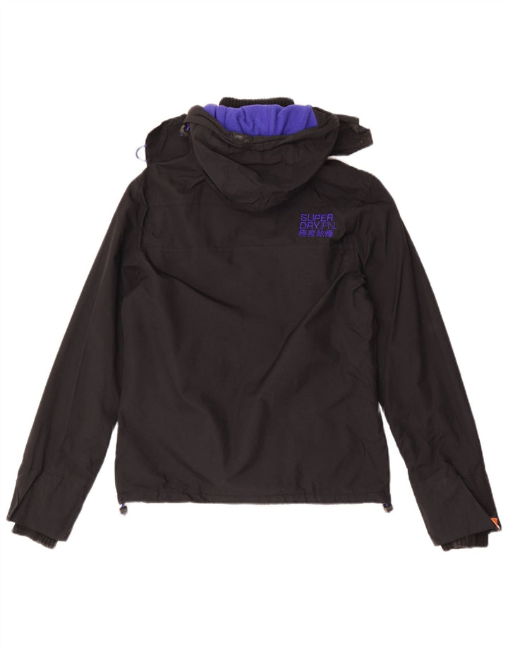 Superdry Damen Graphic Windjacke UK 10 Small Schwarz