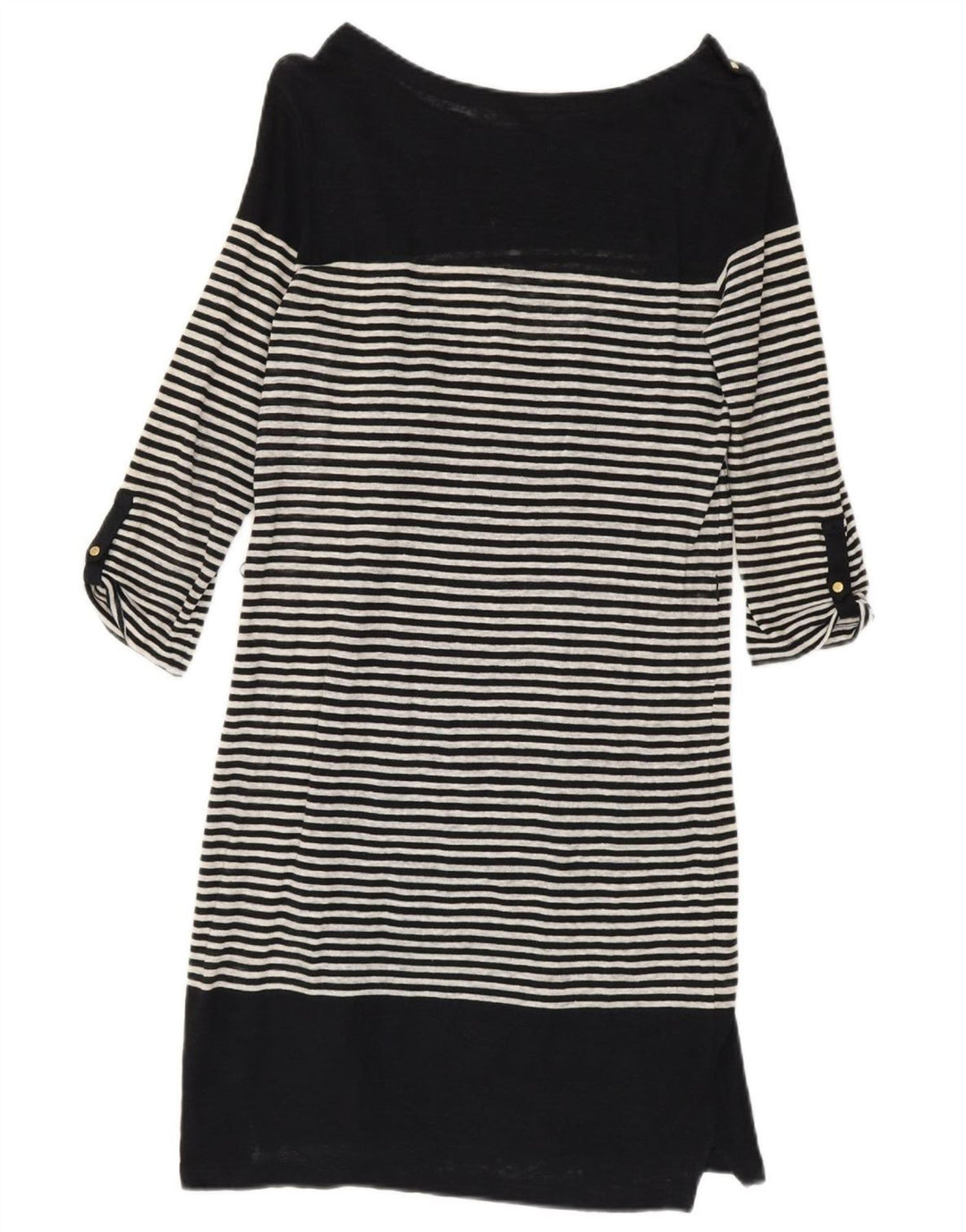 Massimo Dutti Damen-Etuikleid mit 3/4-Ärmeln, Gr. 10, Größe S, schwarz gestreift