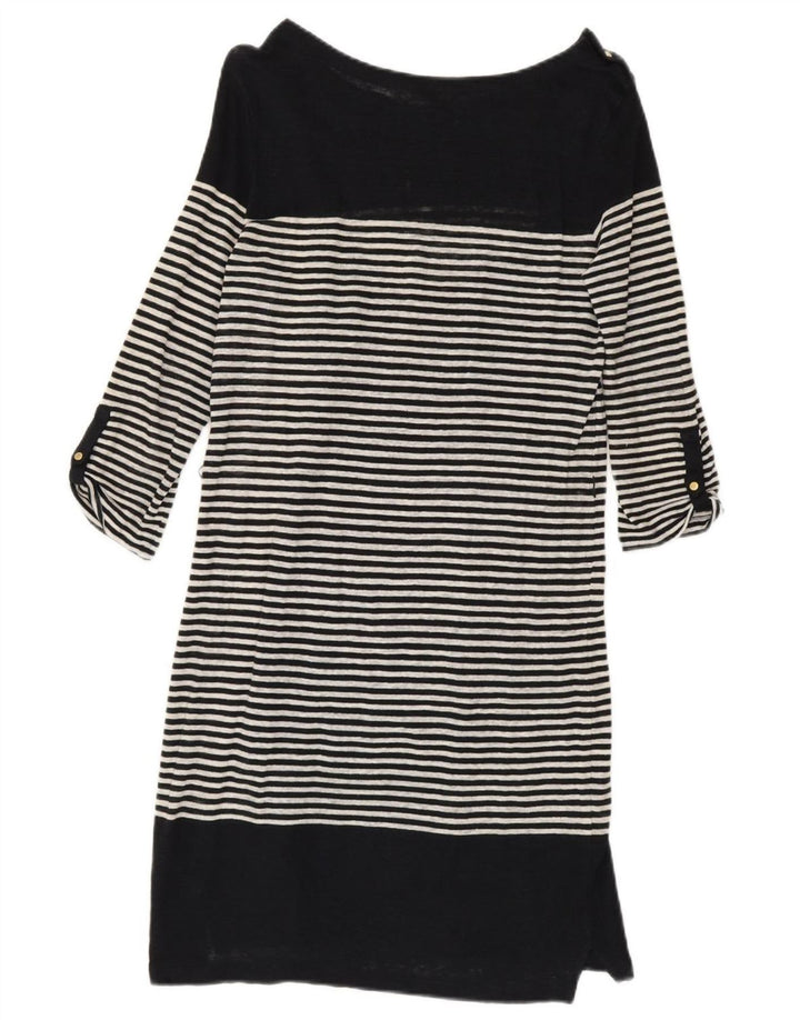 Massimo Dutti Damen-Etuikleid mit 3/4-Ärmeln, Gr. 10, Größe S, schwarz gestreift
