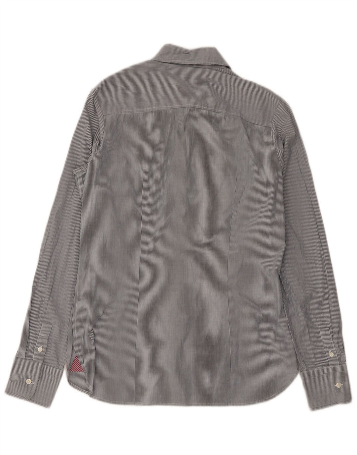 Tommy Hilfiger Damenhemd US 6 mittelgraue Nadelstreifen-Baumwolle