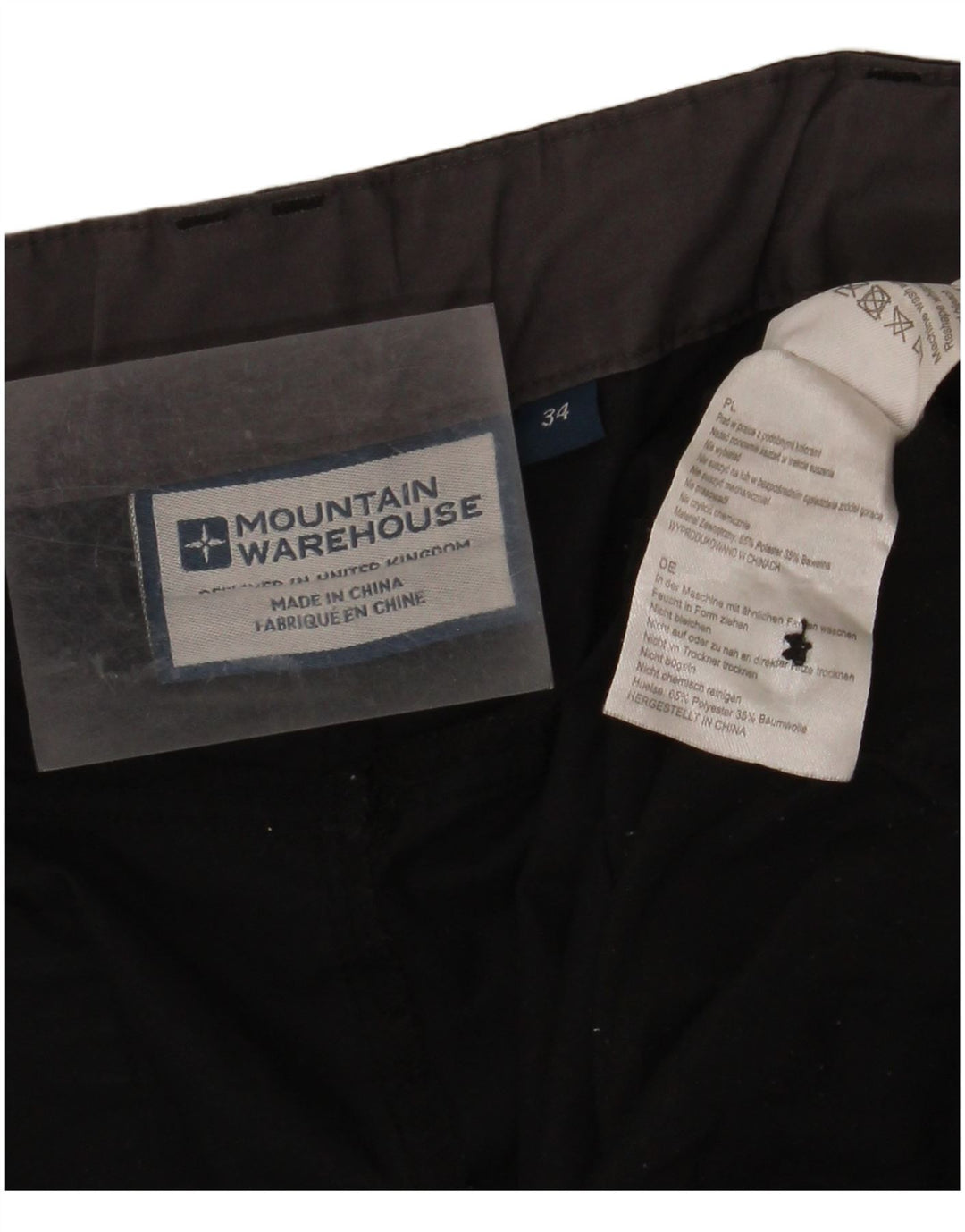 Mountain Warehouse Herren-Cargoshorts W34 Large Schwarz Polyester
