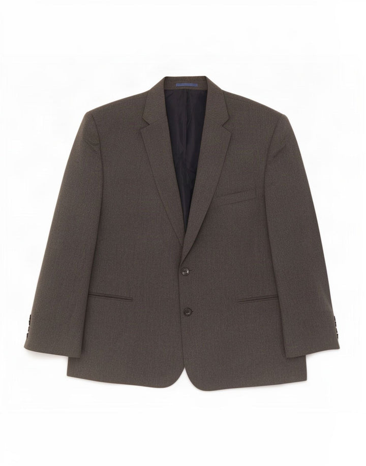 Marks & Spencer Herren-Blazer mit 2 Knöpfen, UK 48, 2XL, graues Polyester