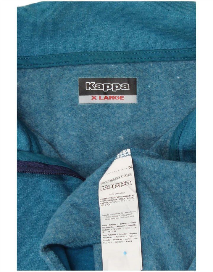 Kappa Damen-Trainingsanzug-Top-Jacke, UK 18, XL, blaue Baumwolle