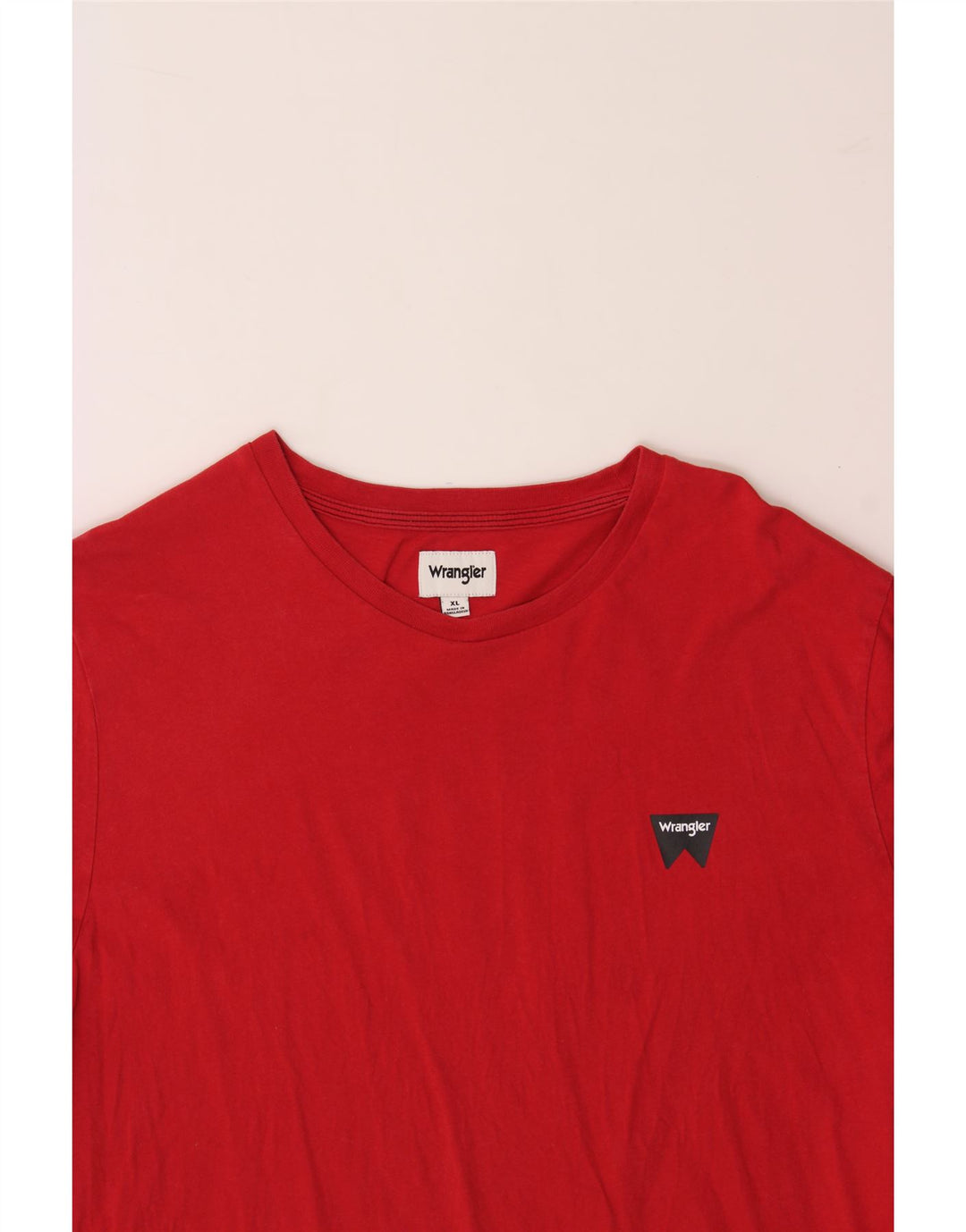 WRANGLER Mens T-Shirt Top XL Red Cotton Vintage Wrangler and Second-Hand Wrangler from Messina Hembry 