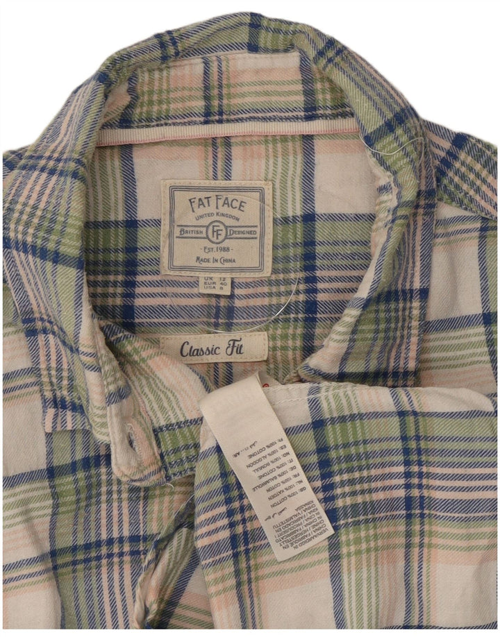Fat Face Flanellhemd mit klassischer Passform für Damen, UK 12, mittelgroß, mehrfarbig, kariert