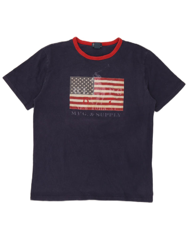 Polo Ralph Lauren Jungen-T-Shirt mit Grafik, 15–16 Jahre, XL, Marineblau, Baumwolle