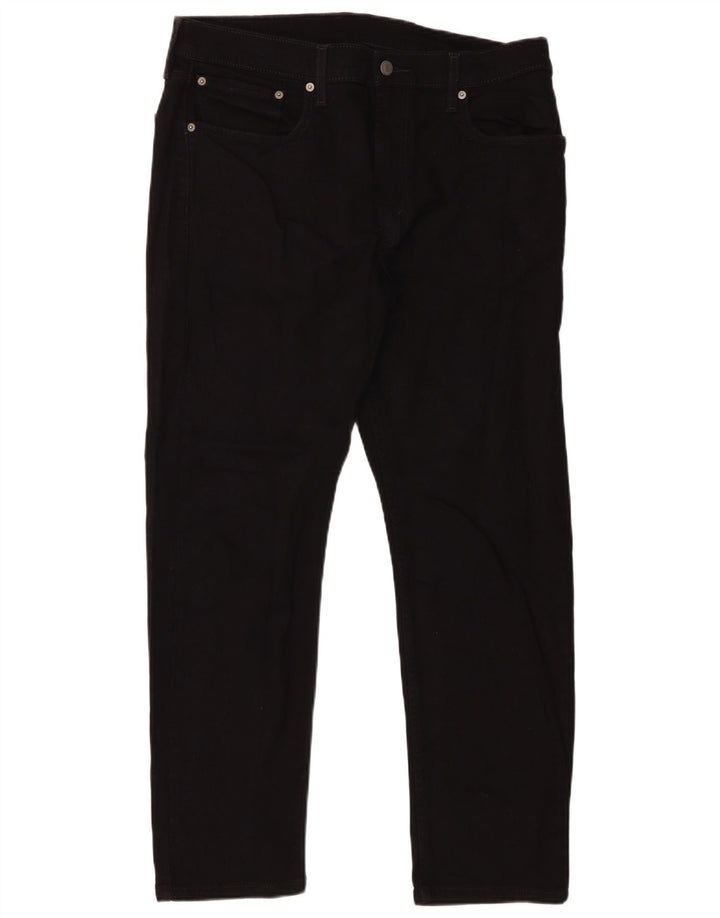 Levi's Herren 502 Tapered Jeans W36 L30 Schwarze Baumwolle
