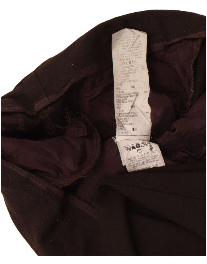 Benetton Gerade Chino-Hose für Damen IT 40 Small W28 L34 Braunes Polyester