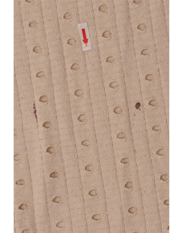 Zara Damen Weste Top UK 14 Medium Beige Polyester