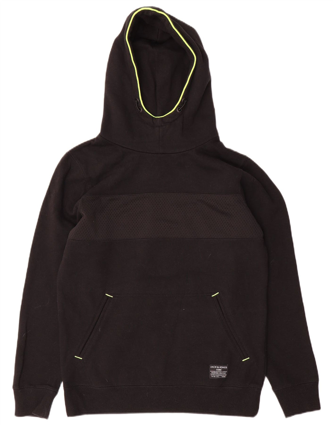 Jack & Jones Herren-Kapuzenpullover, Größe S, schwarze Baumwolle