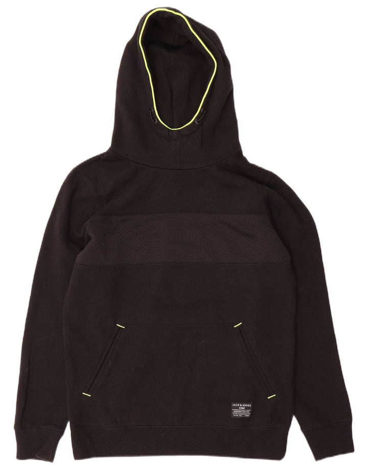 Jack & Jones Herren-Kapuzenpullover, Größe S, schwarze Baumwolle